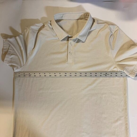 Lululemon Men's Evolution Striped Performance Lightweight Golf Polo Size XL - Picture 8 of 10
